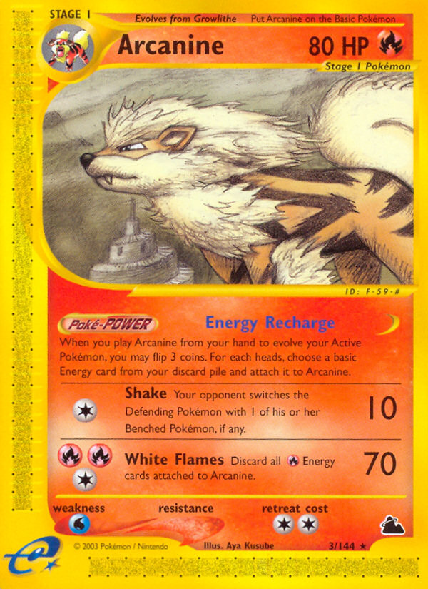 Arcanine (3/144) [Skyridge] | Game Haven TX