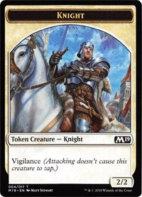 Knight // Thopter Double-sided Token (Game Night) [Core Set 2019 Tokens] | Game Haven TX