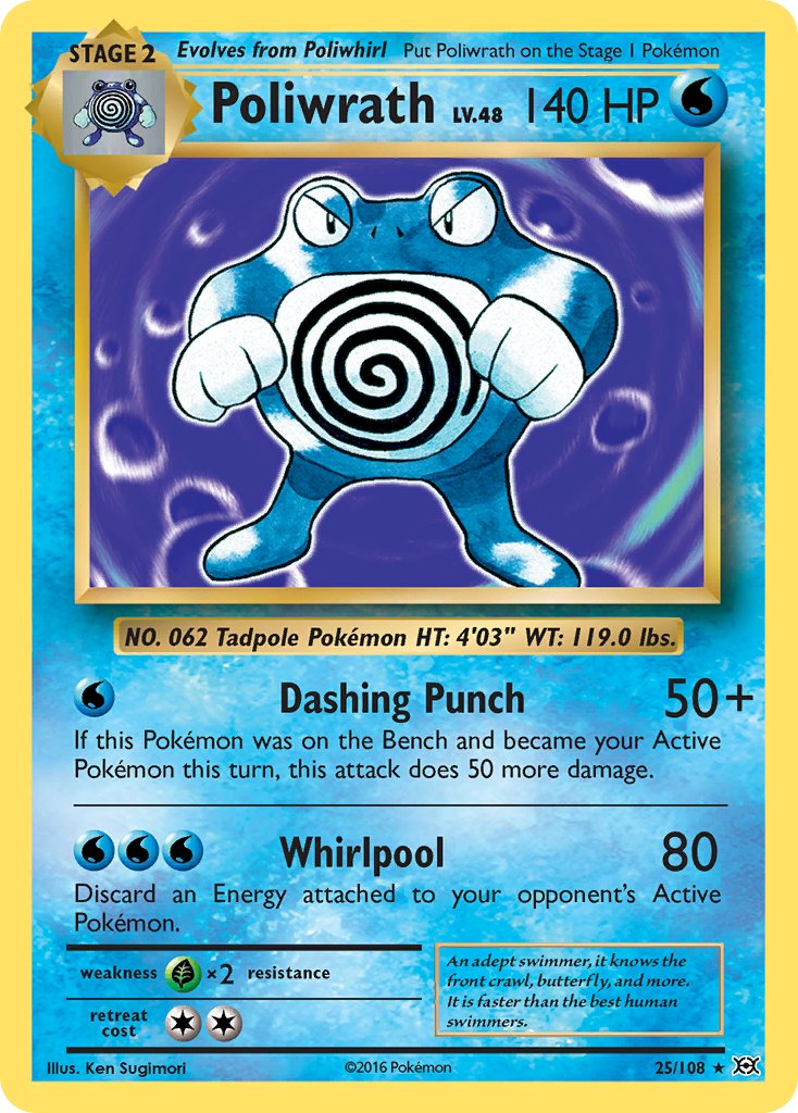 Poliwrath (25/108) (Theme Deck Exclusive) [XY: Evolutions] | Game Haven TX