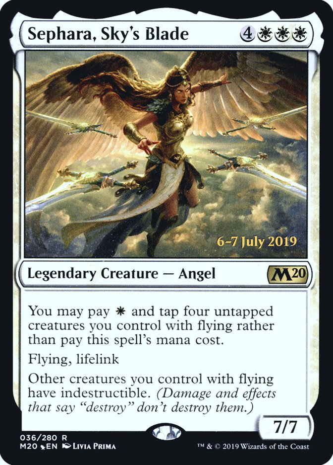 Sephara, Sky's Blade [Core Set 2020 Promos] | Game Haven TX