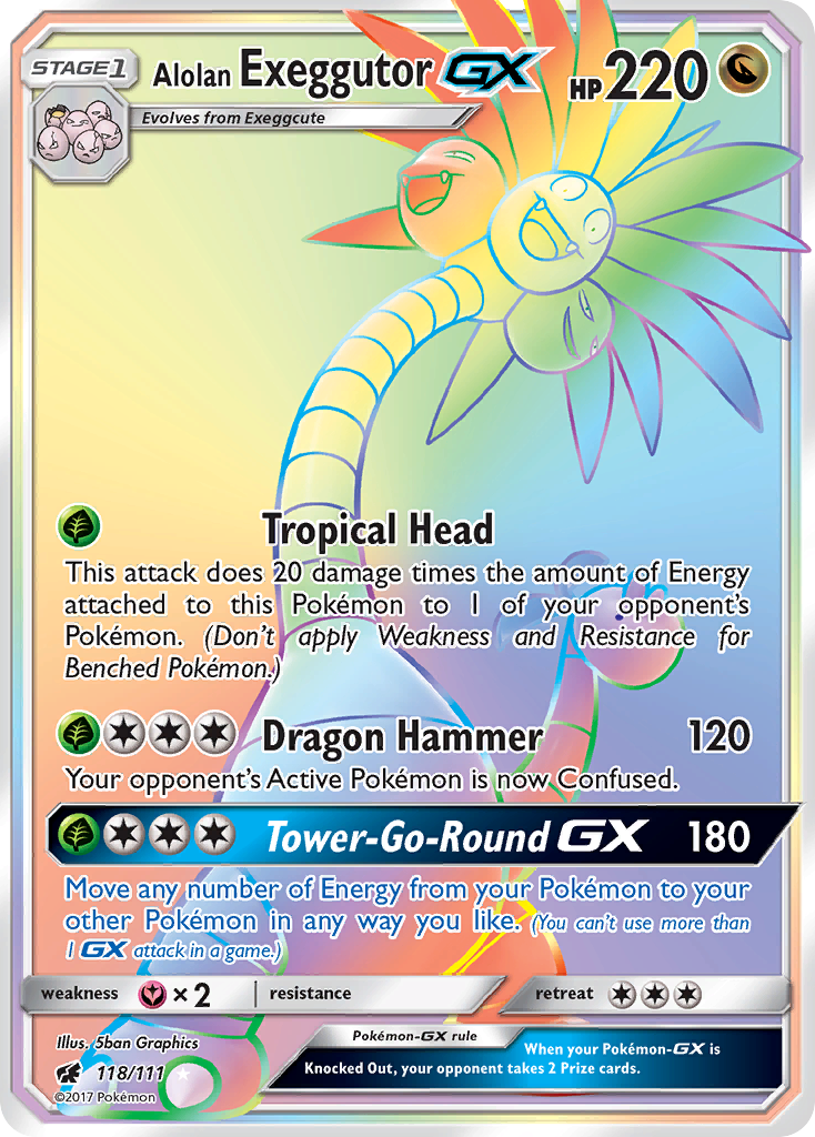 Alolan Exeggutor GX (118/111) [Sun & Moon: Crimson Invasion] | Game Haven TX
