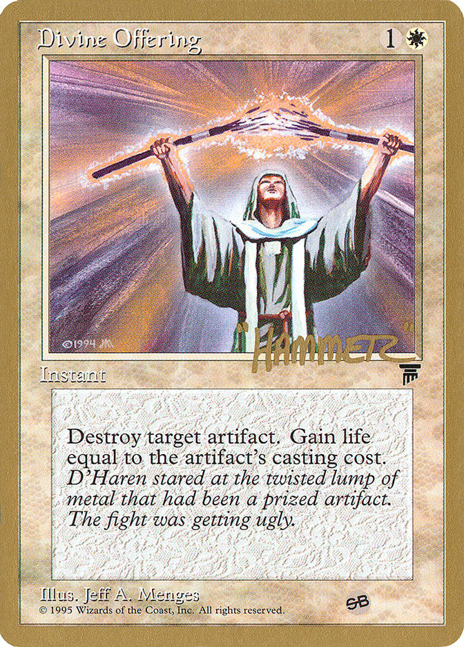 Divine Offering (Shawn "Hammer" Regnier) (SB) [Pro Tour Collector Set] | Game Haven TX