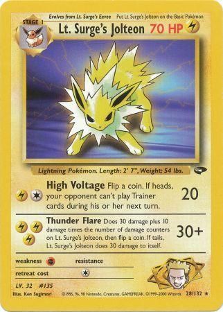 Lt. Surge's Jolteon (28/132) [Gym Challenge Unlimited] | Game Haven TX
