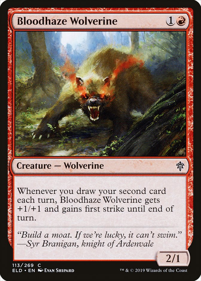 Bloodhaze Wolverine [Throne of Eldraine] | Game Haven TX