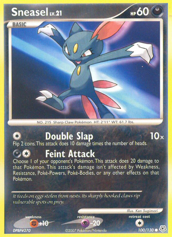 Sneasel (100/130) [Diamond & Pearl: Base Set] | Game Haven TX