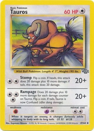 Tauros (47/64) [Jungle Unlimited] | Game Haven TX