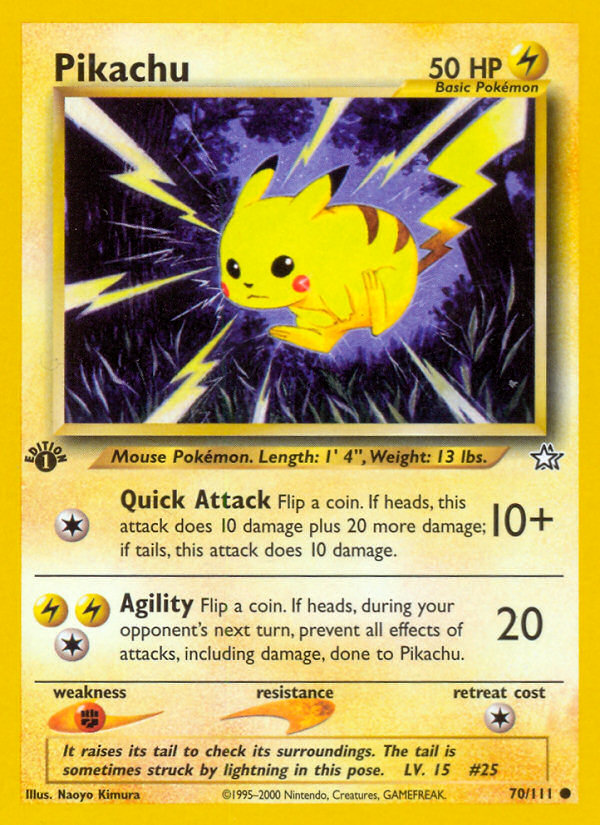 Pikachu (70/111) [Neo Genesis 1st Edition] | Game Haven TX
