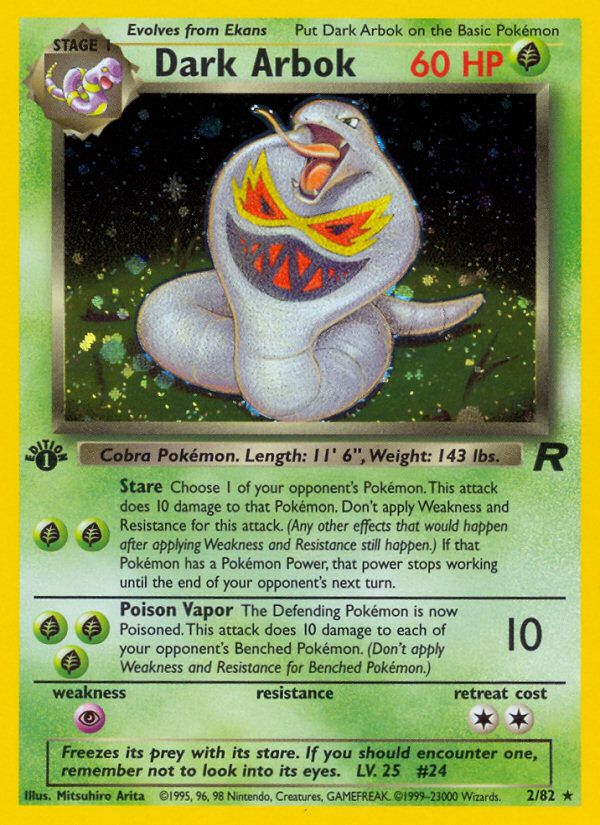 Dark Arbok (2/82) [Team Rocket 1st Edition] | Game Haven TX