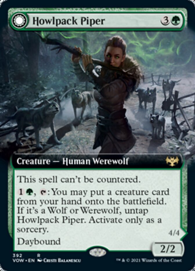 Howlpack Piper // Wildsong Howler (Extended) [Innistrad: Crimson Vow] | Game Haven TX