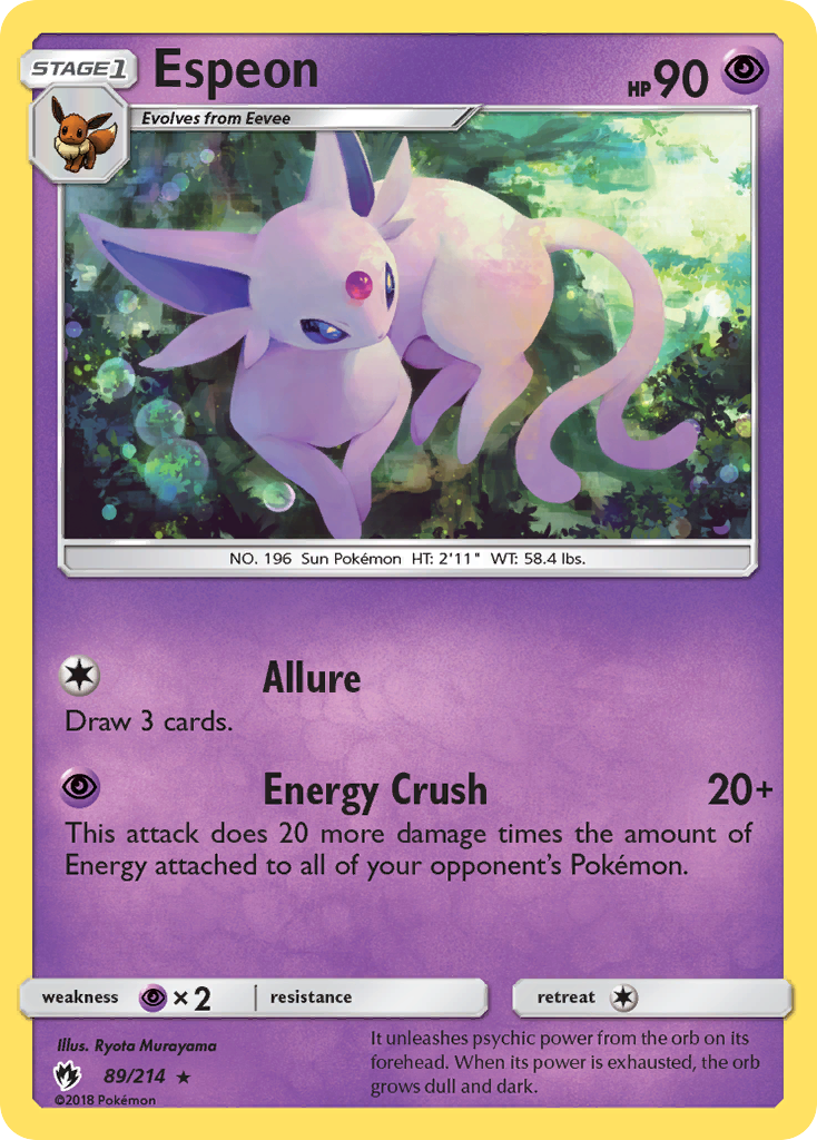 Espeon (89/214) [Sun & Moon: Lost Thunder] | Game Haven TX