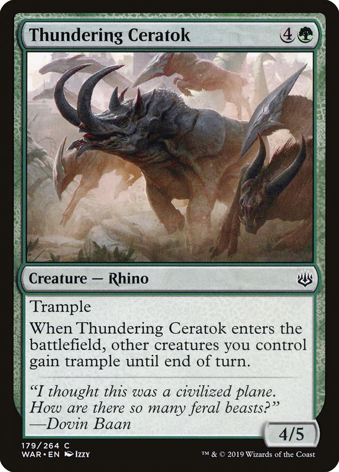 Thundering Ceratok [War of the Spark] | Game Haven TX