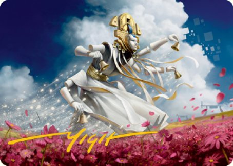 Myojin of Blooming Dawn Art Card (Gold-Stamped Signature) [Kamigawa: Neon Dynasty Art Series] | Game Haven TX