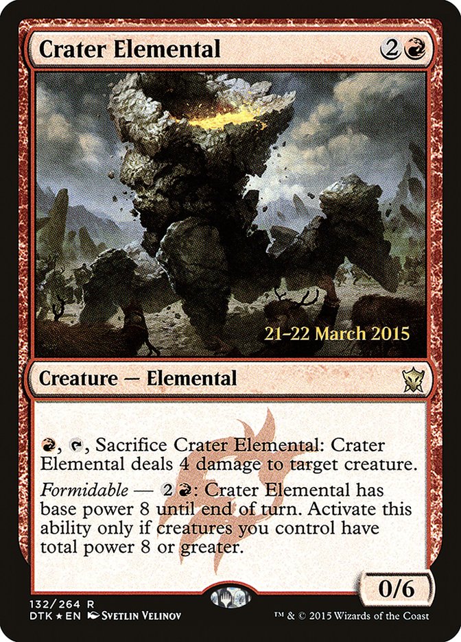 Crater Elemental [Dragons of Tarkir Promos] | Game Haven TX