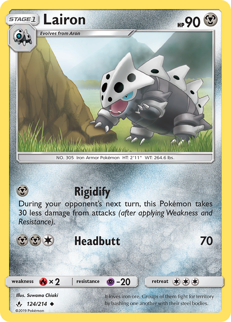 Lairon (124/214) [Sun & Moon: Unbroken Bonds] | Game Haven TX