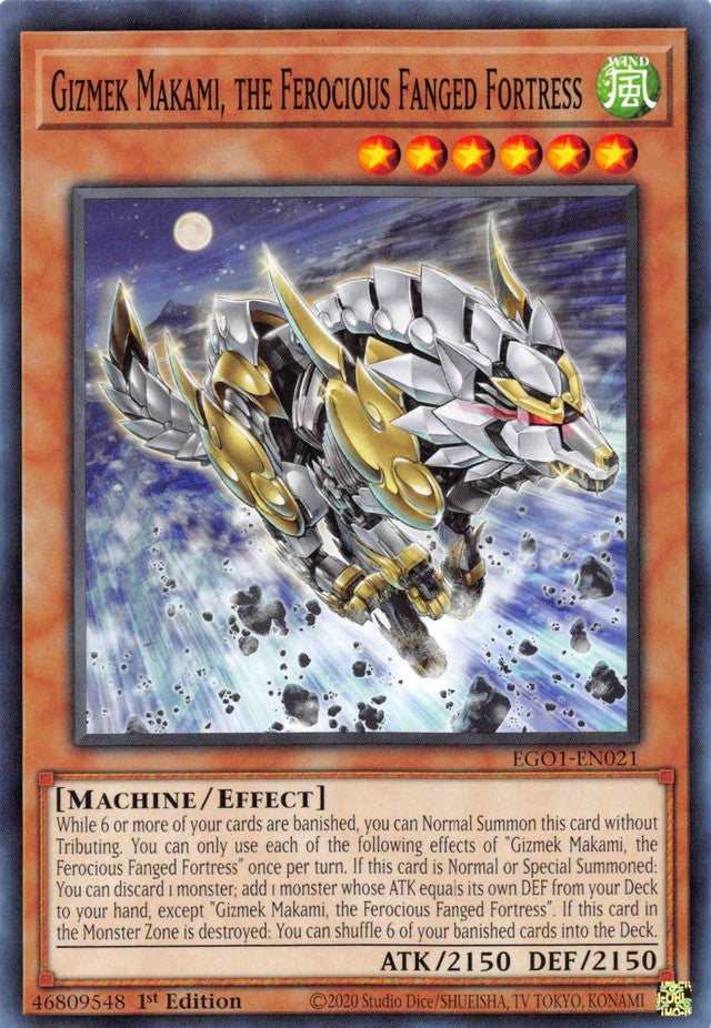 Gizmek Makami, the Ferocious Fanged Fortress [EGO1-EN021] Common | Game Haven TX