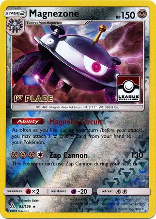 Magnezone (83/156) (League Promo 1st Place) [Sun & Moon: Ultra Prism] | Game Haven TX