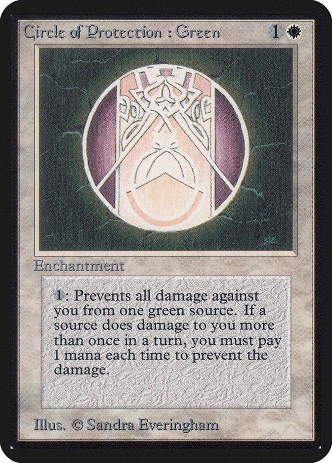 Circle of Protection: Green [Limited Edition Alpha] | Game Haven TX