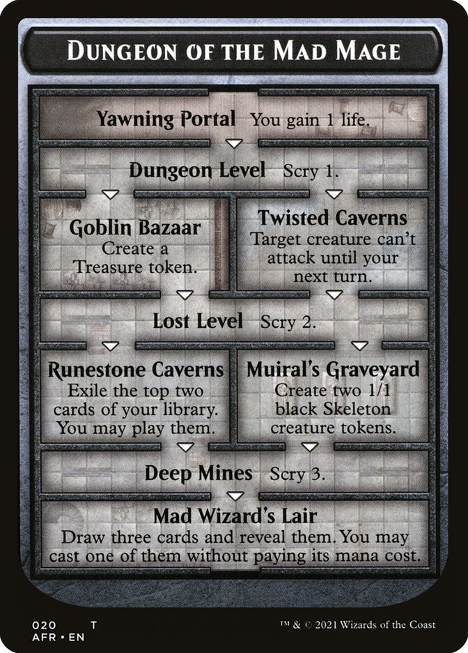 Dungeon of the Mad Mage Token (Oversized) [Oversize Cards] | Game Haven TX