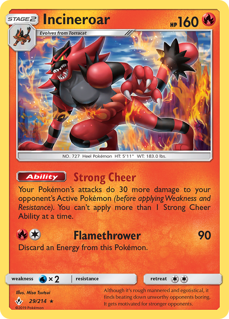 Incineroar (29/214) [Sun & Moon: Unbroken Bonds] | Game Haven TX