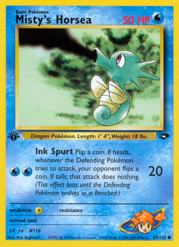 Misty's Horsea (87/132) [Gym Challenge 1st Edition] | Game Haven TX