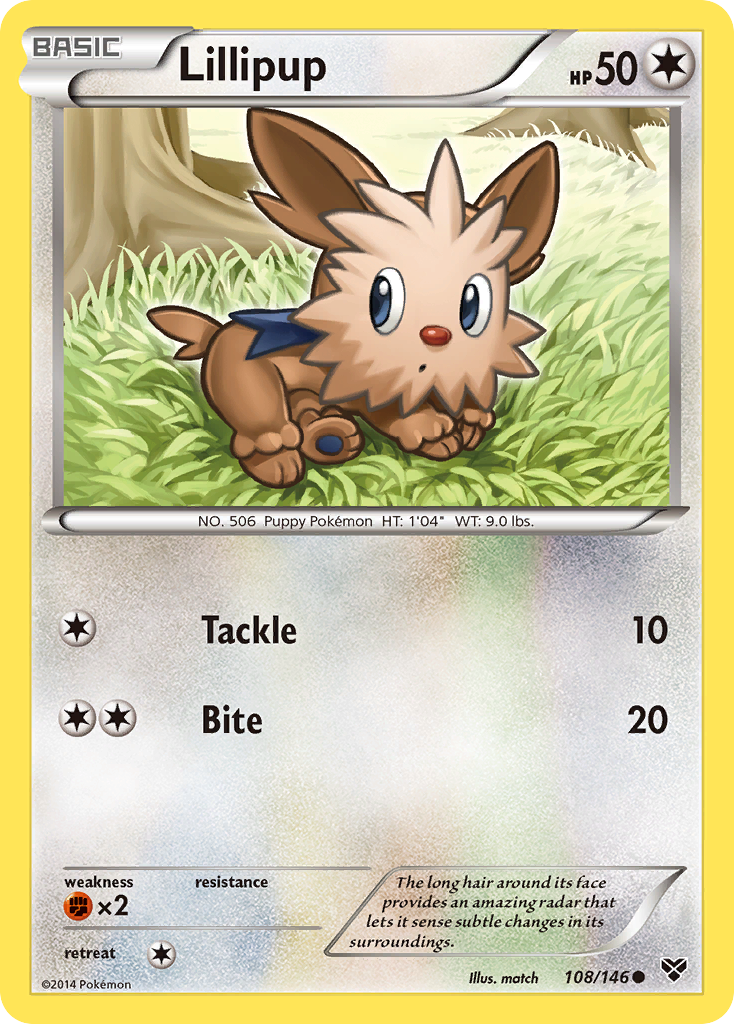 Lillipup (108/146) [XY: Base Set] | Game Haven TX