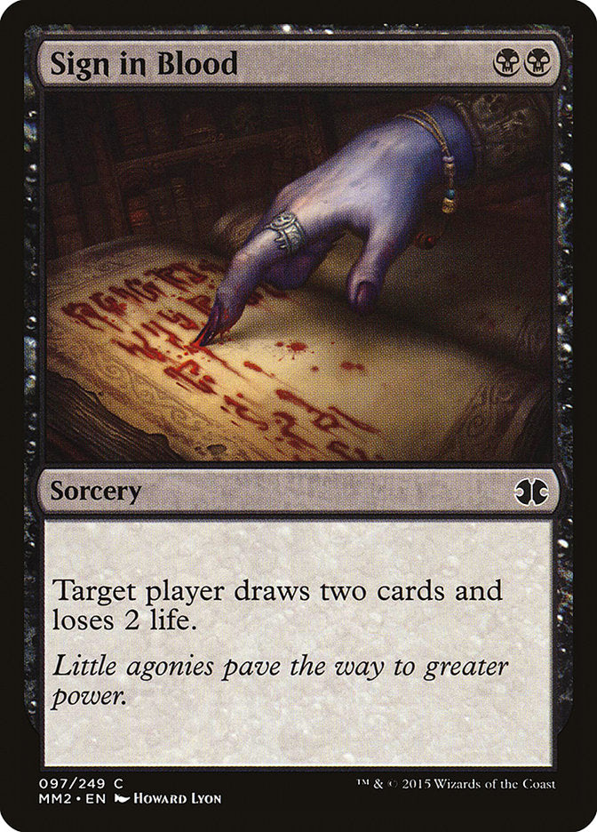Sign in Blood [Modern Masters 2015] | Game Haven TX