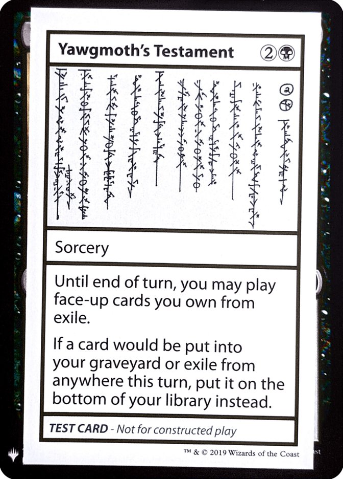 Yawgmoth's Testament [Mystery Booster Playtest Cards] | Game Haven TX