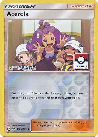 Acerola (112a/147) (League Promo 2nd Place) [Sun & Moon: Burning Shadows] | Game Haven TX