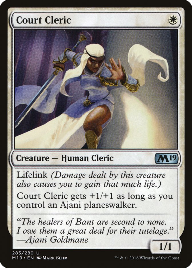 Court Cleric [Core Set 2019] | Game Haven TX