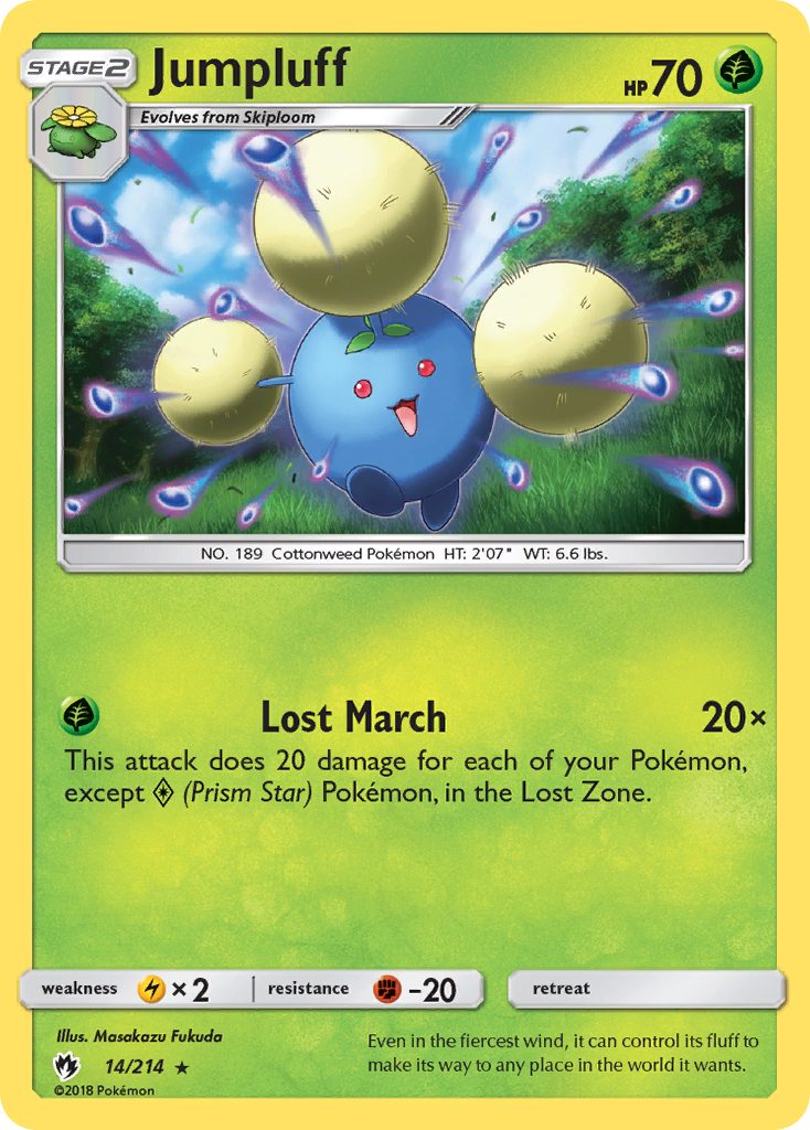 Jumpluff (14/214) [Sun & Moon: Lost Thunder] | Game Haven TX