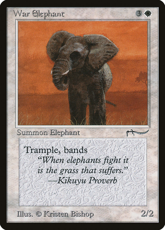 War Elephant (Dark Mana Cost) [Arabian Nights] | Game Haven TX
