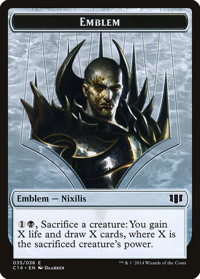 Ob Nixilis of the Black Oath Emblem // Zombie (016/036) Double-sided Token [Commander 2014 Tokens] | Game Haven TX