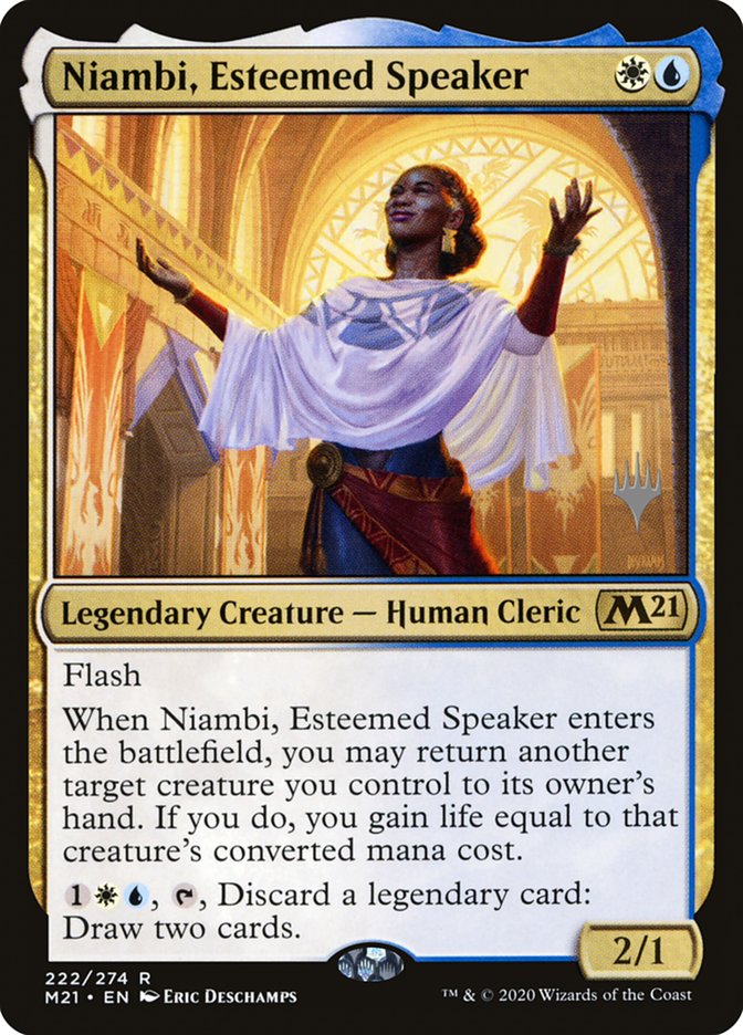 Niambi, Esteemed Speaker (Promo Pack) [Core Set 2021 Promos] | Game Haven TX