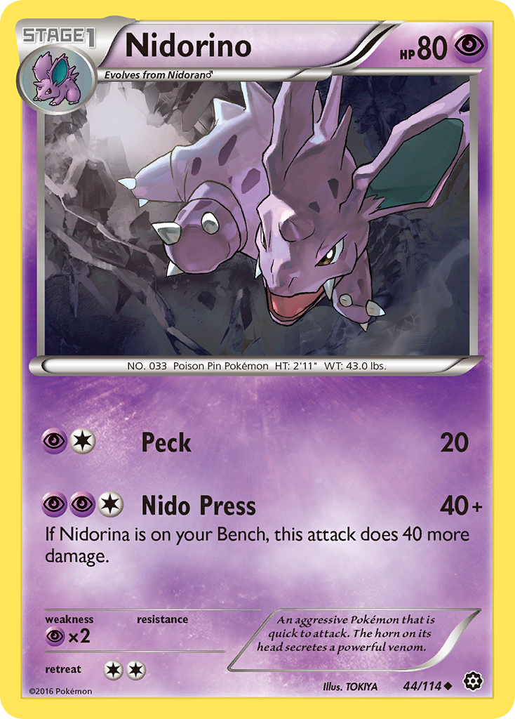 Nidorino (44/114) [XY: Steam Siege] | Game Haven TX