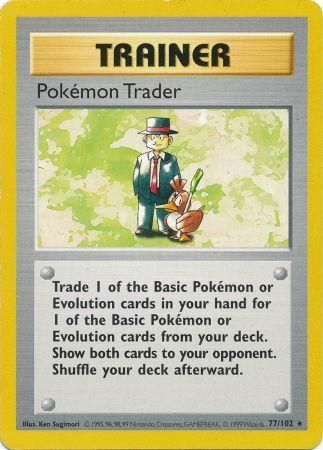 Pokemon Trader (77/102) [Base Set Shadowless Unlimited] | Game Haven TX