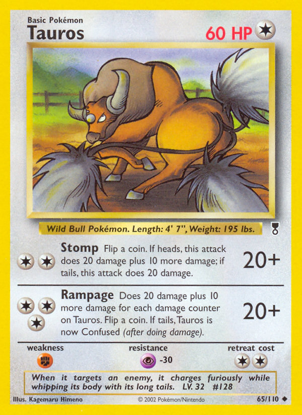 Tauros (65/110) [Legendary Collection] | Game Haven TX