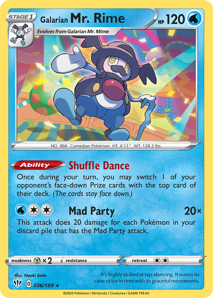 Galarian Mr. Rime (036/189) [Sword & Shield: Darkness Ablaze] | Game Haven TX