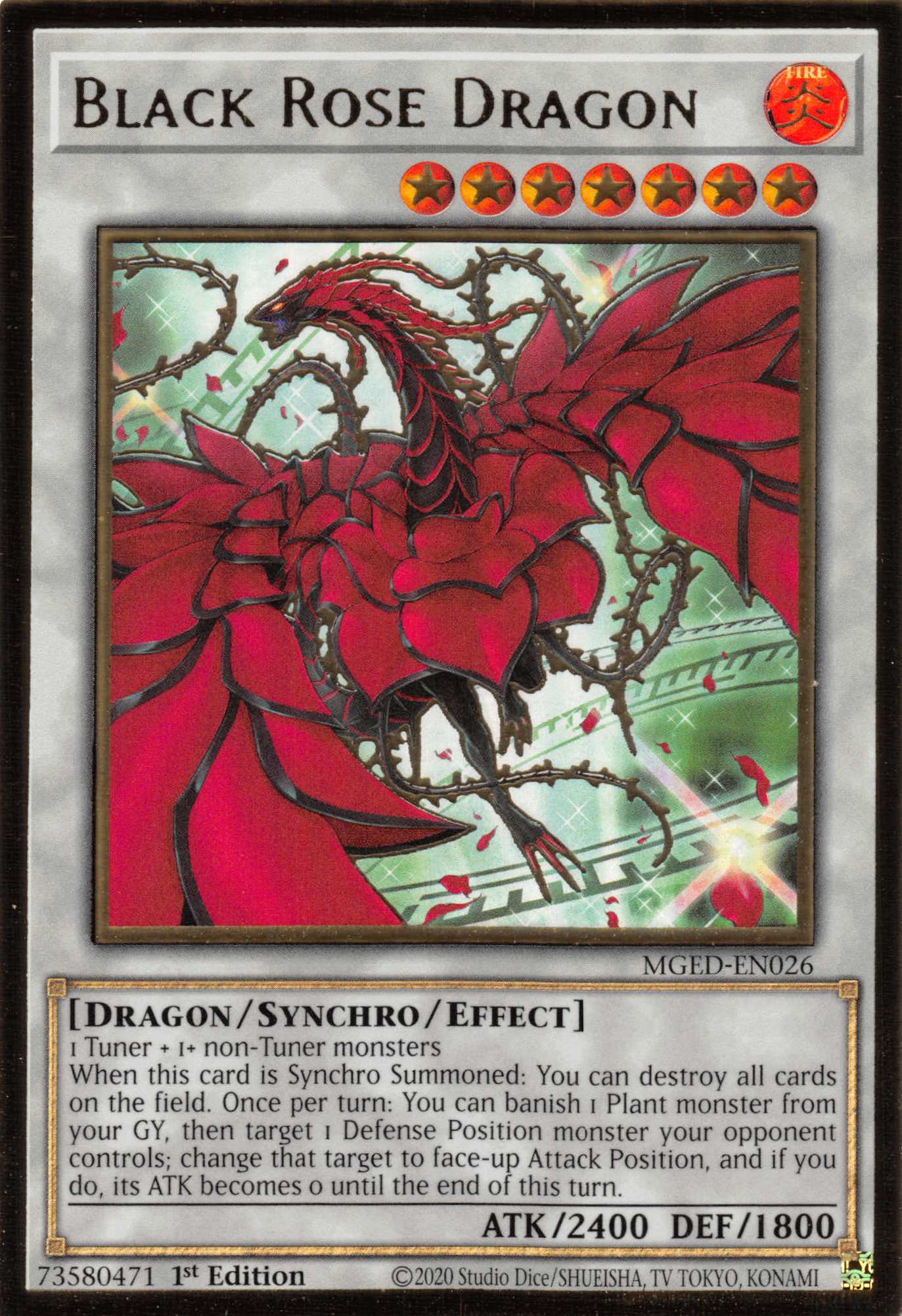 Black Rose Dragon (Alternate Art) [MGED-EN026] Gold Rare | Game Haven TX