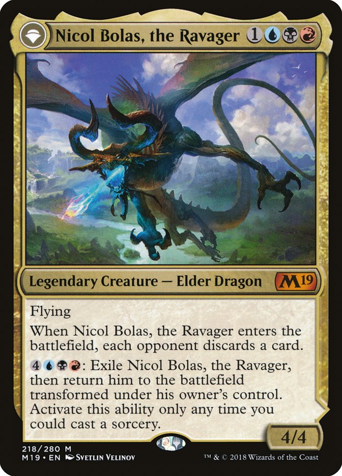 Nicol Bolas, the Ravager // Nicol Bolas, the Arisen [Core Set 2019] | Game Haven TX