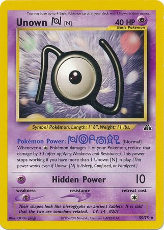 Unown [N] (50/75) [Neo Discovery Unlimited] | Game Haven TX