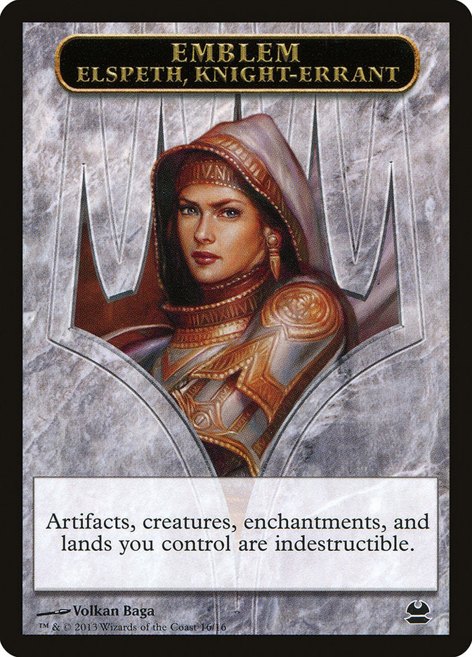 Elspeth, Knight-Errant Emblem [Modern Masters Tokens] | Game Haven TX