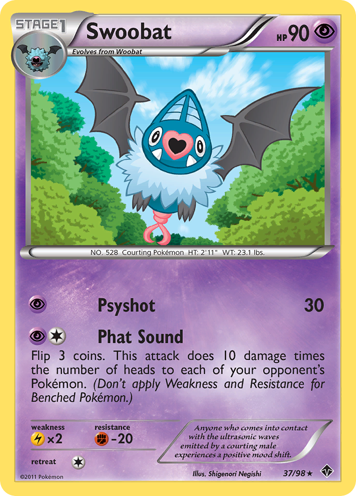 Swoobat (37/98) [Black & White: Emerging Powers] | Game Haven TX