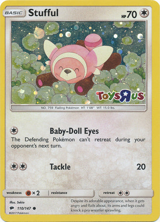 Stufful (110/147) (Toys R Us Promo) [Sun & Moon: Burning Shadows] | Game Haven TX
