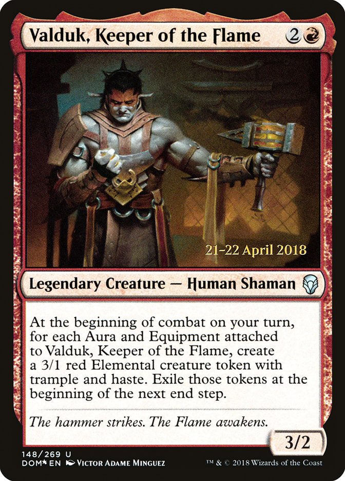 Valduk, Keeper of the Flame [Dominaria Promos] | Game Haven TX