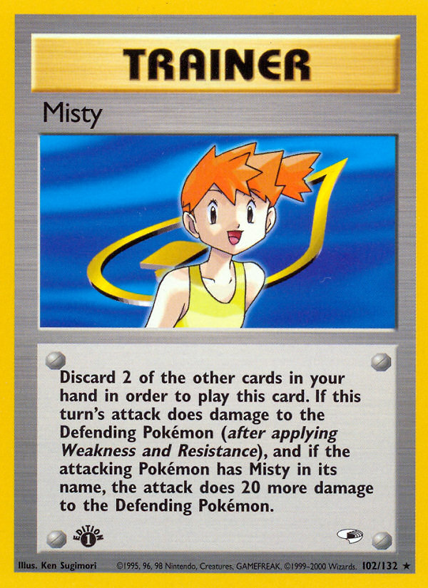 Misty (102/132) [Gym Heroes 1st Edition] | Game Haven TX