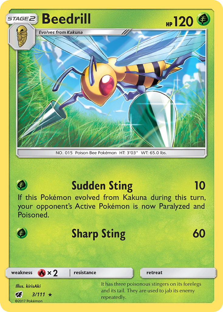 Beedrill (3/111) [Sun & Moon: Crimson Invasion] | Game Haven TX