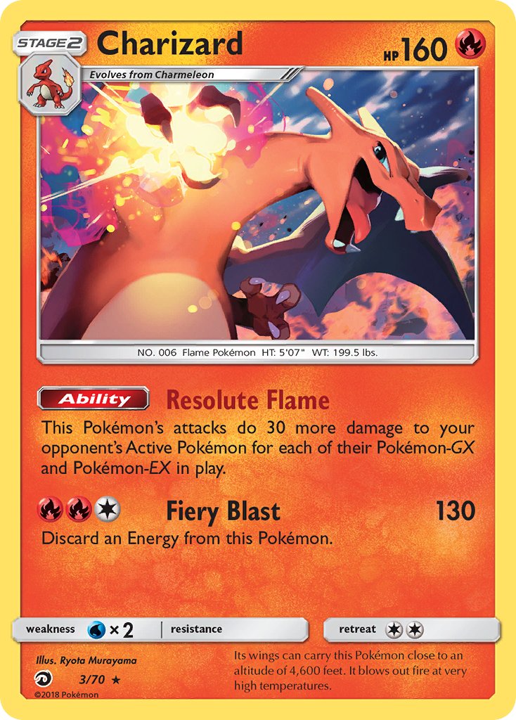 Charizard (3/70) (Let's Play, Eevee) (Theme Deck Exclusive) [Sun & Moon: Dragon Majesty] | Game Haven TX