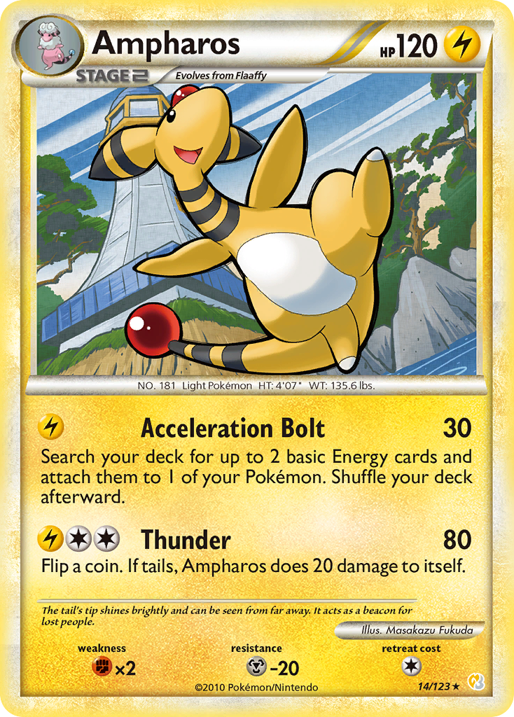 Ampharos (14/123) [HeartGold & SoulSilver: Base Set] | Game Haven TX
