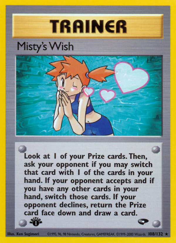 Misty's Wish (108/132) [Gym Challenge 1st Edition] | Game Haven TX