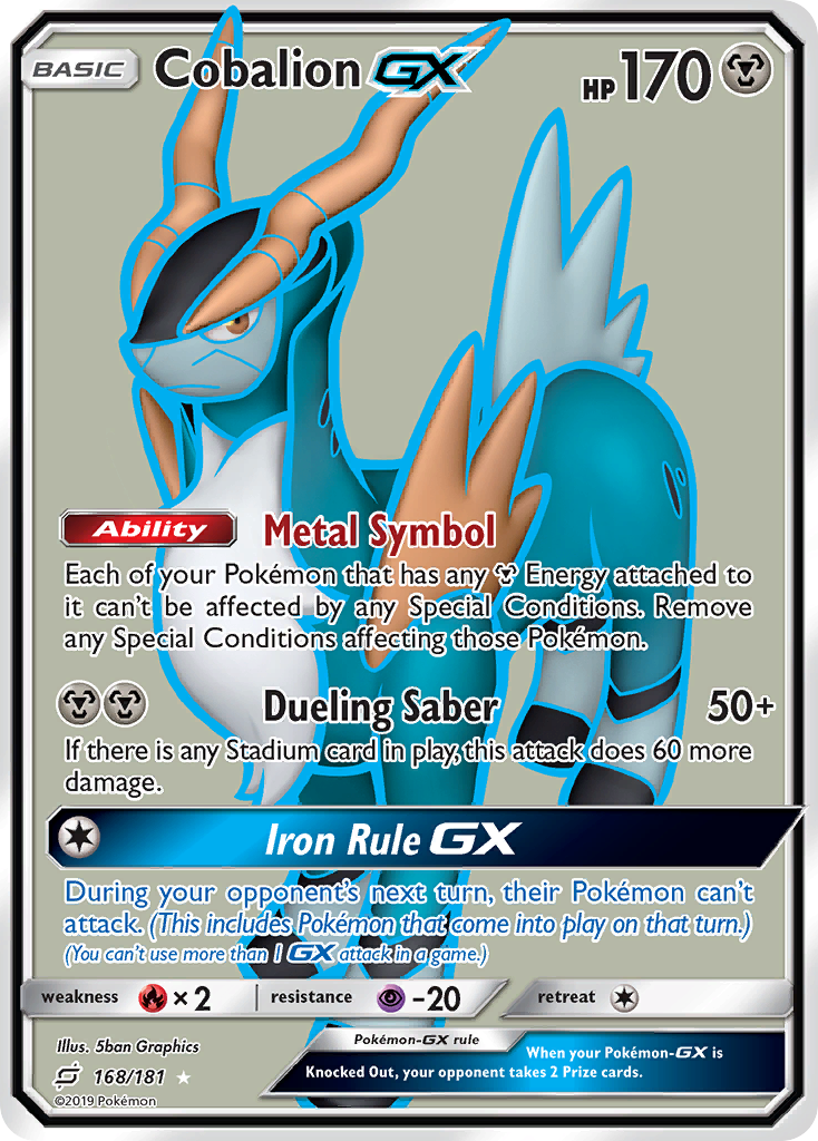 Cobalion GX (168/181) [Sun & Moon: Team Up] | Game Haven TX